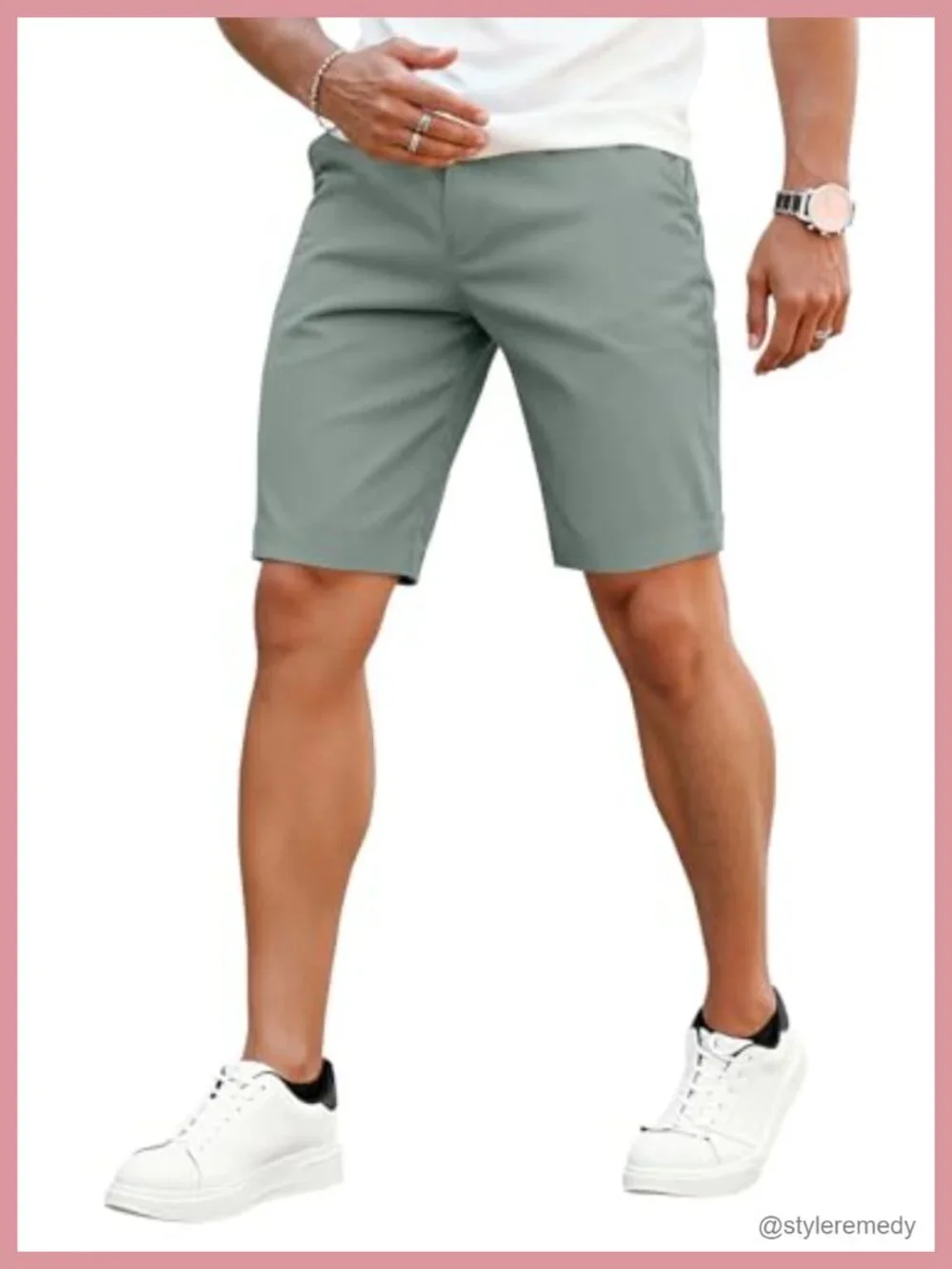 Men's Stretch Slim Fit Chino Shorts 7